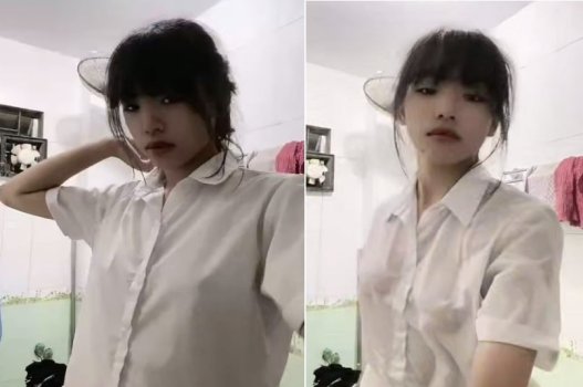 Nữ sinh tắm mà thèm bạn trai ngó